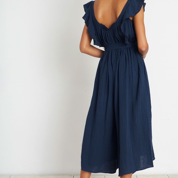 Apiece Apart Highland Wide Leg Jumpsuit in Navy - Picture 2 of 6